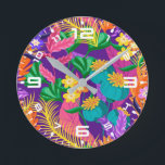 Horloge Ronde Colorful Exotic Floral Pattern-23148<br><div class="desc">Colorful Exotic Floral Pattern-23148</div>