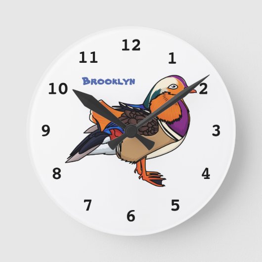 Horloge Ronde Colorful mandarin duck (Recto)