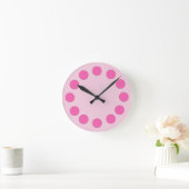 Horloge Ronde Colorful Pink Dots on Custom (Maison)