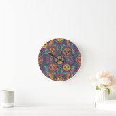 Horloge Ronde Colorful Psychedelic Cat Wall Clock (Maison)