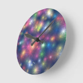 Horloge Ronde Colorful Sparkles Party Lights (Angle)