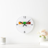 Horloge Ronde Colorful Squares Menu Text Graphic (Maison)