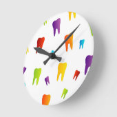 Horloge Ronde Colorful teeth (Angle)