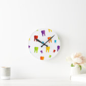 Horloge Ronde Colorful teeth (Maison)