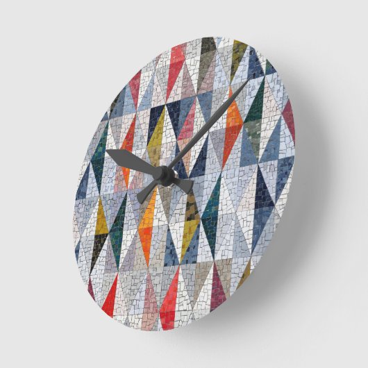 Horloge Ronde Colorful Triangles Geometric pattern (Angle)