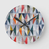 Horloge Ronde Colorful Triangles Geometric pattern (Recto)