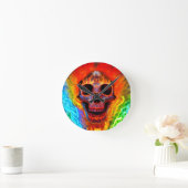 Horloge Ronde Colour Skull (Maison)