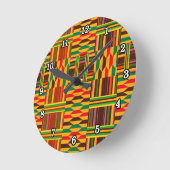 Horloge Ronde Colourful kente (Angle)