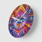 Horloge Ronde Colourful light beams (Angle)