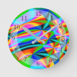 Horloge Ronde Colourful Rainbow