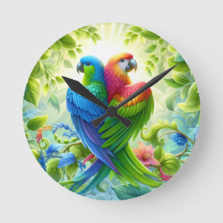 Horloge Ronde Colourful wildlife Wall Clock