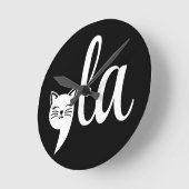 Horloge Ronde Comma La Kamala Harris - maman chat pour Kamala (Angle)