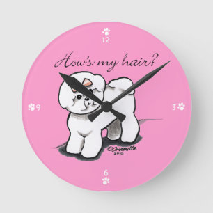 Horloge Ronde Comment de Bichon Frise mes cheveux