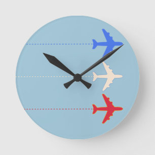 Horloge Ronde compagnies aériennes avions
