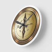 Horloge Ronde Compas Nord Sud-Est Ouest (Angle)