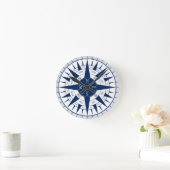 Horloge Ronde Compass Rose (Maison)