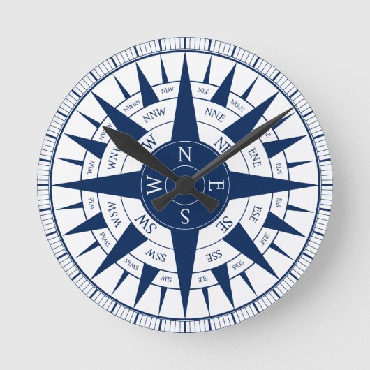 Horloge Ronde Compass Rose (Recto)