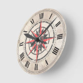 Horloge Ronde Compass Rose with Globe (Angle)