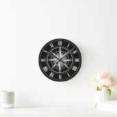 Horloge Ronde Compass Rose with Globe (Maison)