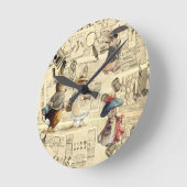 Horloge Ronde composition de lapin (Angle)