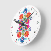 Horloge Ronde Composition du folklore unique (Angle)