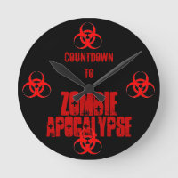 compte à rebours à l'horloge zombie apocalypse