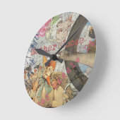 Horloge Ronde Comptine de Mère l'Oie Conte de Fées (Angle)