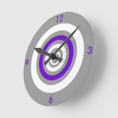 Horloge Ronde Concentrique - violet (Angle)