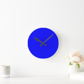 Horloge Ronde Concepteur Customisé couleur bleue (Maison)