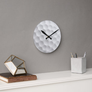 Horloge Ronde Conception à alvéoles de balle de golf blanche