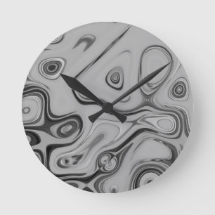 Horloge Ronde Conception artistique de couleur camouflage gris n