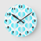 Horloge Ronde Conception Blue Hearts (Recto)