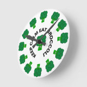 Horloge Ronde Conception Brocoli (Angle)