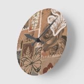 Horloge Ronde Conception Brown esthétique vintage (Angle)