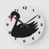 Horloge Ronde Conception Cygne Noir (Recto)