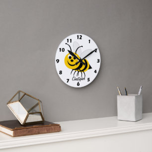 Horloge Ronde Conception d'abeille personnalisée