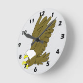 Horloge Ronde Conception d'aigle chauve (Angle)