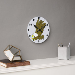 Horloge Ronde Conception d'aigle chauve