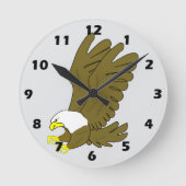 Horloge Ronde Conception d'aigle chauve (Recto)