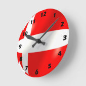 Horloge Ronde Conception danish flag (Angle)