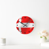 Horloge Ronde Conception danish flag (Maison)