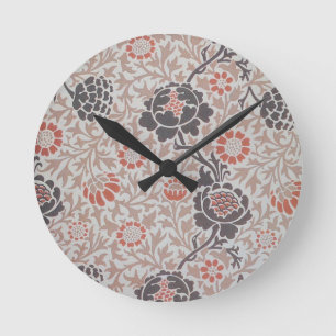 Horloge Ronde Conception d'art botanique de Grafton par William