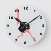 Horloge Ronde Conception d'autruche (Recto)
