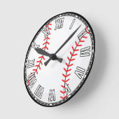 Horloge Ronde Conception de baseball (Angle)