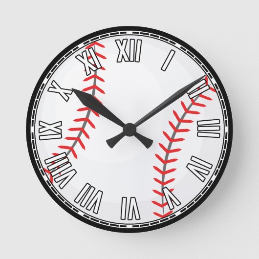 Horloge Ronde Conception de baseball (Recto)