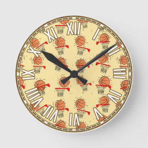Horloge Ronde Conception de basket-ball