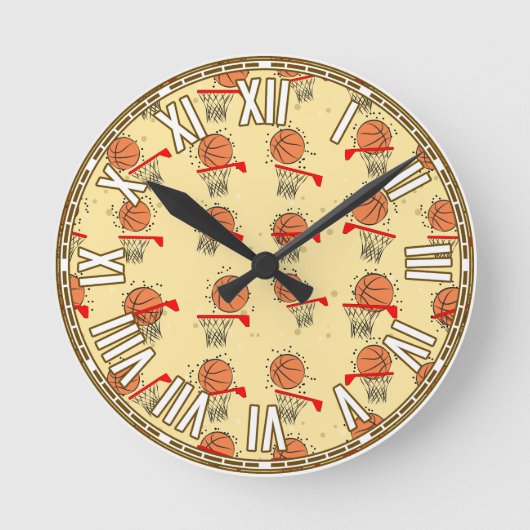 Horloge Ronde Conception de basket-ball (Recto)