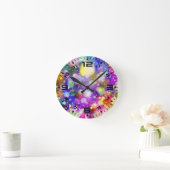 Horloge Ronde Conception de Bokeh Abstraite (Maison)
