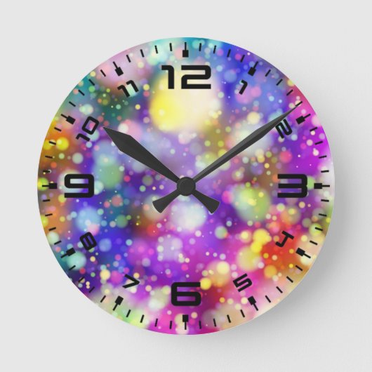 Horloge Ronde Conception de Bokeh Abstraite (Recto)