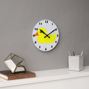 Horloge Ronde Conception de canard jaune